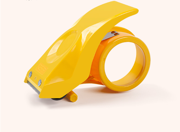 Heavy-duty packing tape gun dispenser loading a tape roll