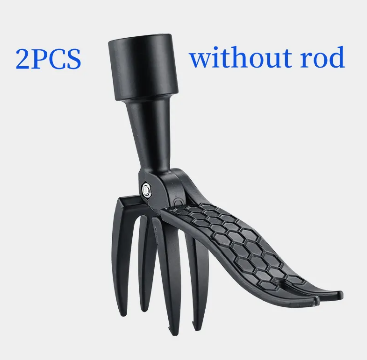 Stand-up weeder & root remover tool full length shaft view