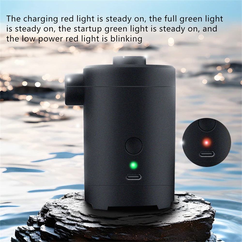 portable electric pump compact size in hand