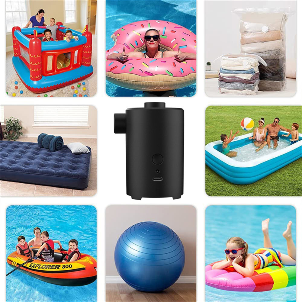 portable electric pump packaging and accessories