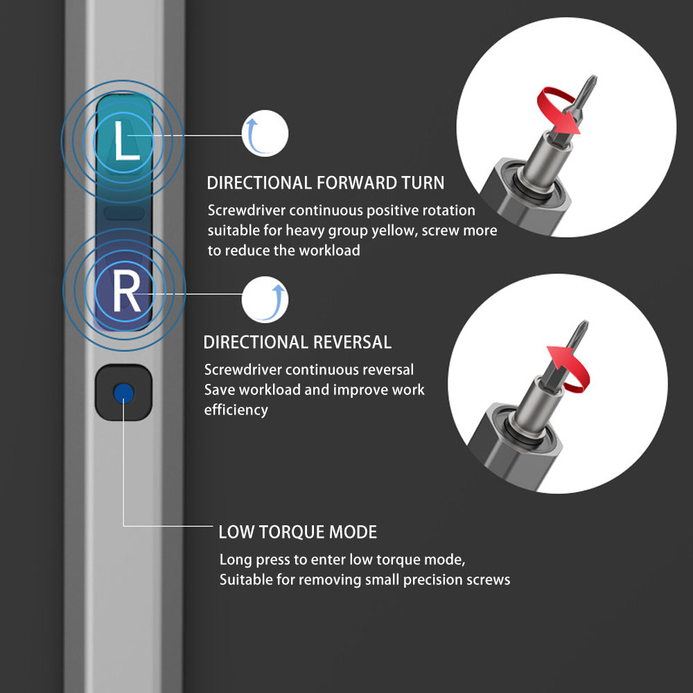 precision screwdriver kit pen-style grip in hand