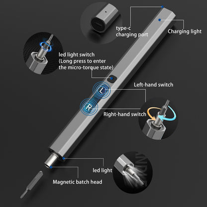 precision screwdriver kit shadowless LED ring in use