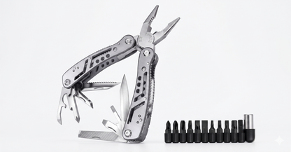 24-in-1 multi-tool kit with driver bits — full contents view