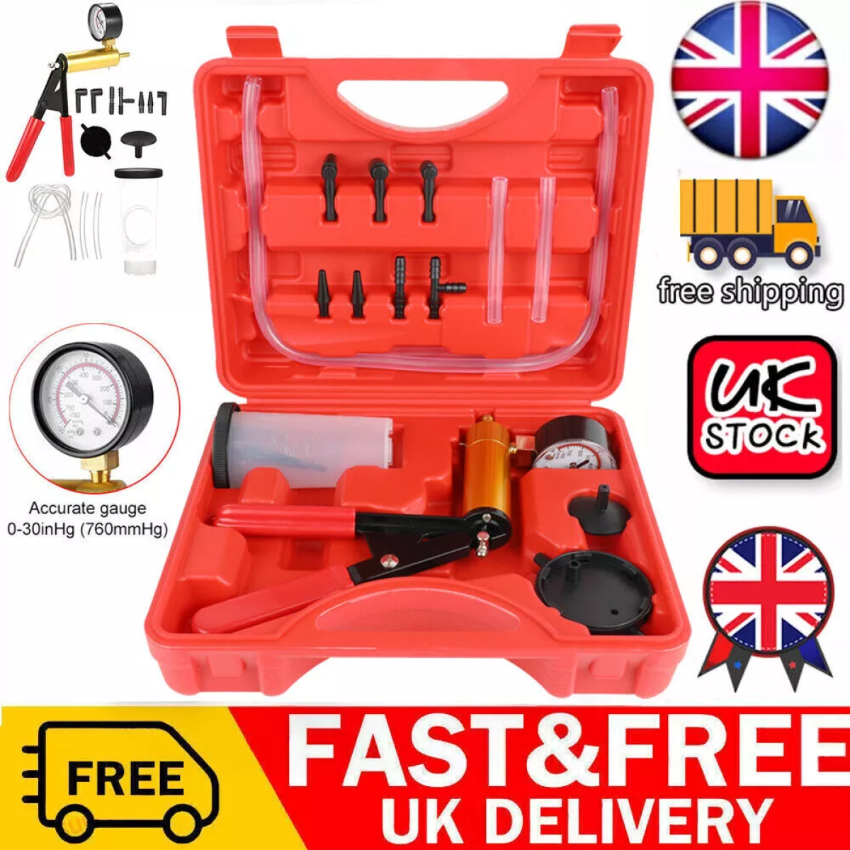Pro-Grade One-Man Brake Bleeder & Vacuum Pump Kit