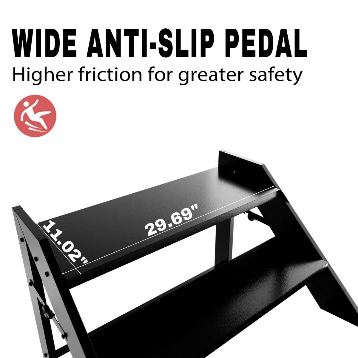 Heavy-Duty 2-Step Folding Platform (660lb Capacity)