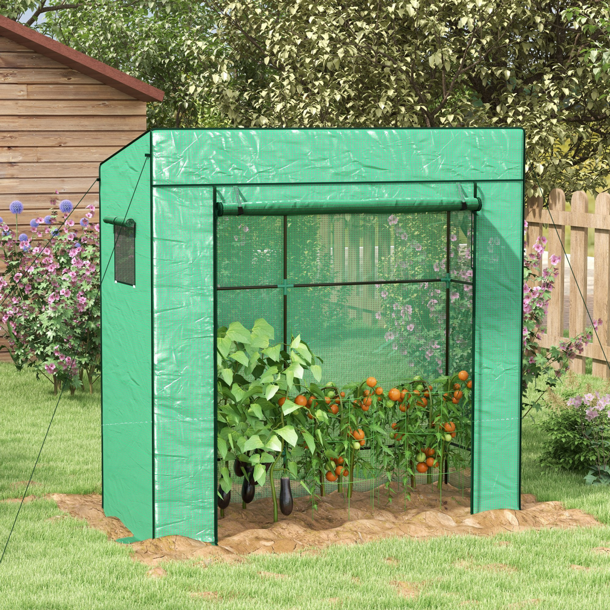 Walk-In "Lean-To" Greenhouse (Space-Saving Wall Design)