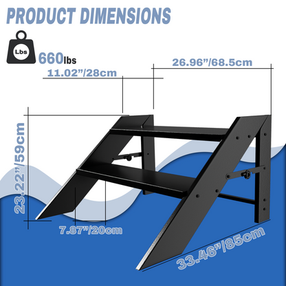 Heavy-Duty 2-Step Folding Platform (660lb Capacity)
