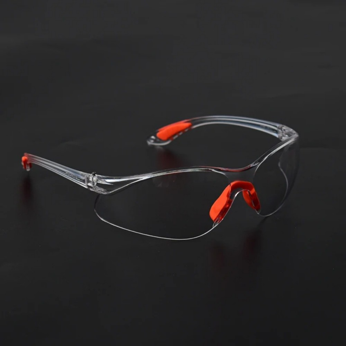 impact safety glasses non-slip temple grips close-up