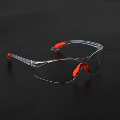 impact safety glasses non-slip temple grips close-up