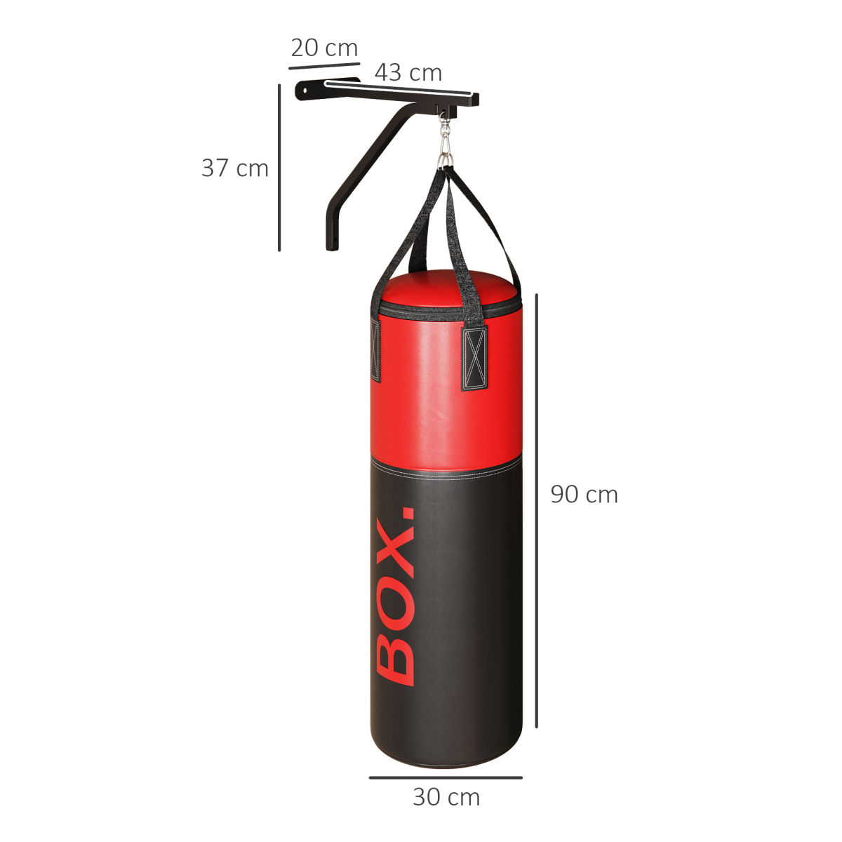 Wall-mounted striking rig 360 swivel hook close-up