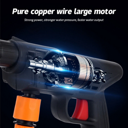 Cordless Portable Car Pressure Washer (2-Battery, 1500W) — Jet Wash Gun