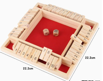 shut the box — dice mid-roll in play