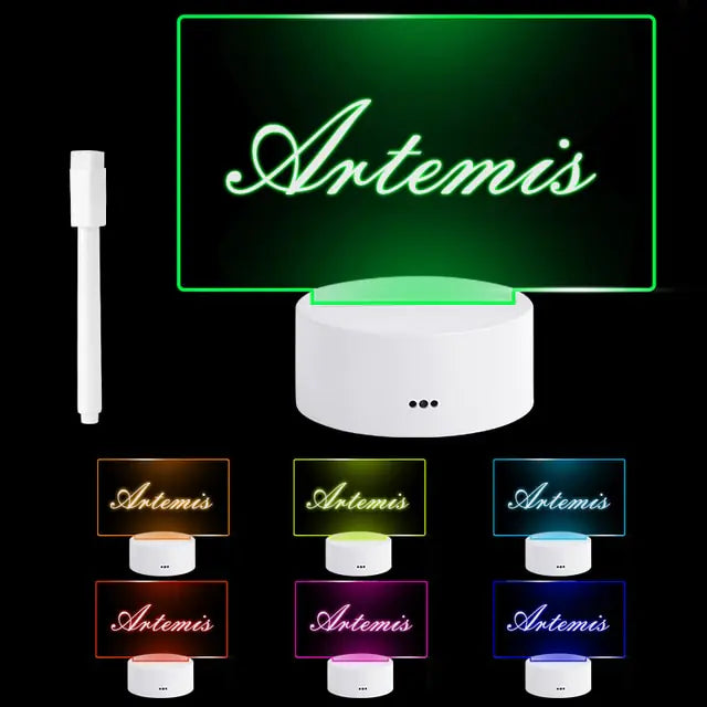 Seven-Color Note Board Night Light