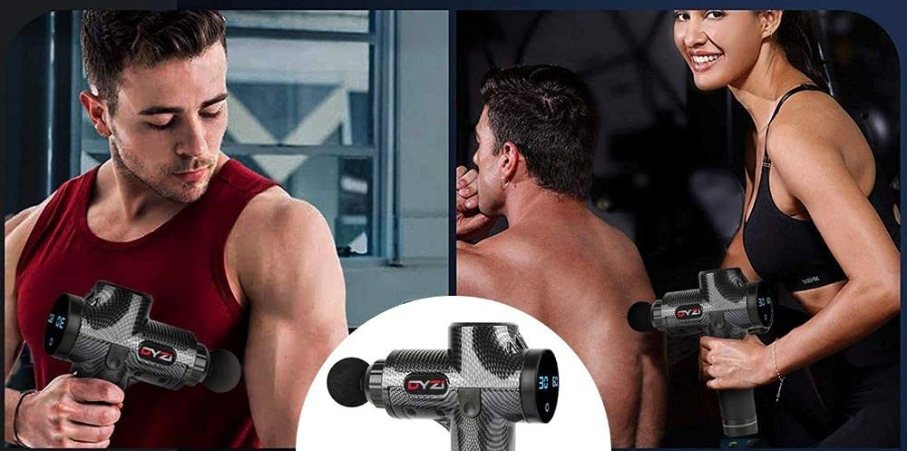 Percussion Massage Gun: 30-Speed Deep-Tissue Recovery Tool (6 Heads)