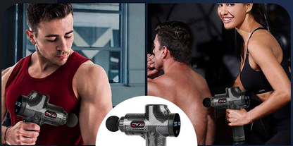 Percussion Massage Gun: 30-Speed Deep-Tissue Recovery Tool (6 Heads)