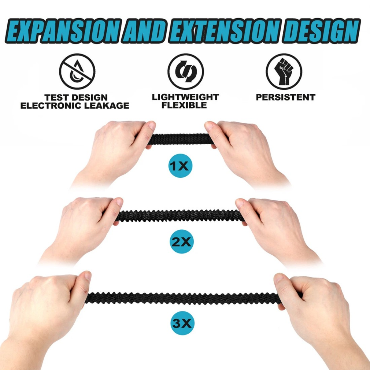 Expandable Garden Hose 50ft: No-Kink Hose Pipe with 8-Mode Spray Gun