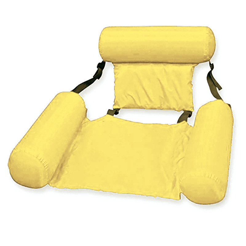 Inflatable floating hammock backrest and footrest support