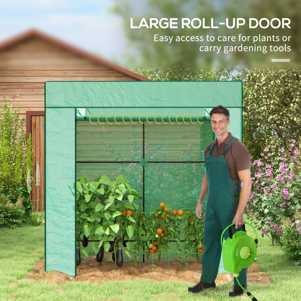 Walk-In "Lean-To" Greenhouse (Space-Saving Wall Design)