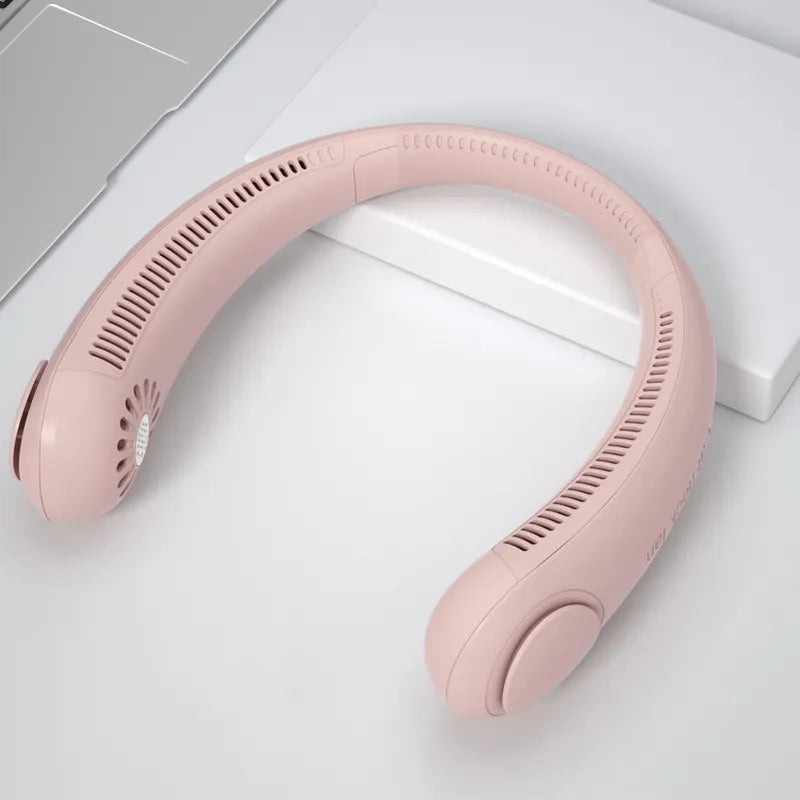 Hands-Free Neck Cooler: Bladeless 3-Speed Personal Fan