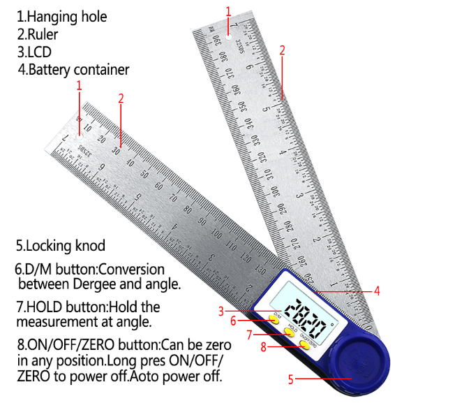Precision Digital Angle Finder (200mm)