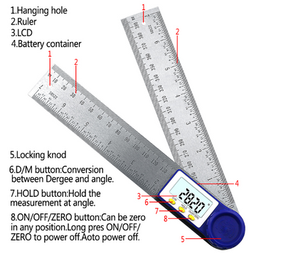 Precision Digital Angle Finder (200mm)