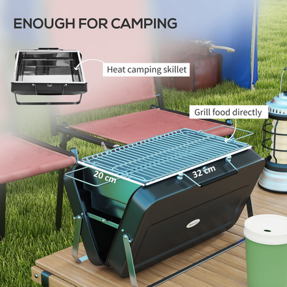 Portable Suitcase BBQ Grill — Foldable Charcoal Barbecue
