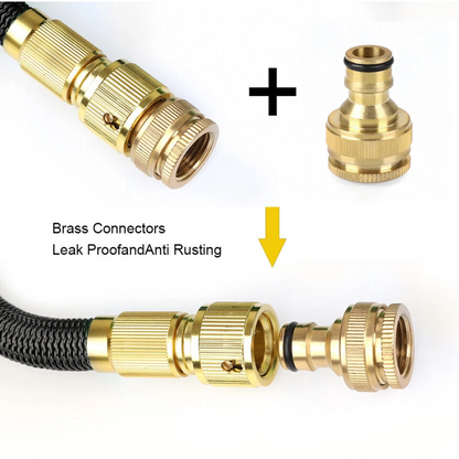 Expandable Garden Hose 50ft: No-Kink Hose Pipe with 8-Mode Spray Gun