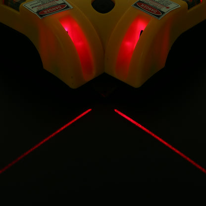 90 degree laser level tile layout in use