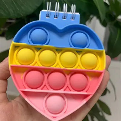 Kawaii Silicone Pop It Notebook Cover