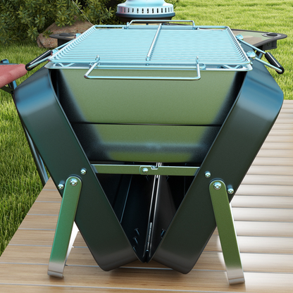 Portable Suitcase BBQ Grill — Foldable Charcoal Barbecue
