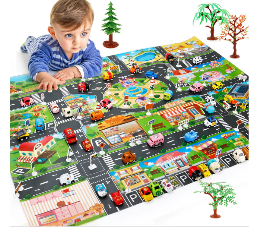 Traffic Adventure Play Mat & Toy Set