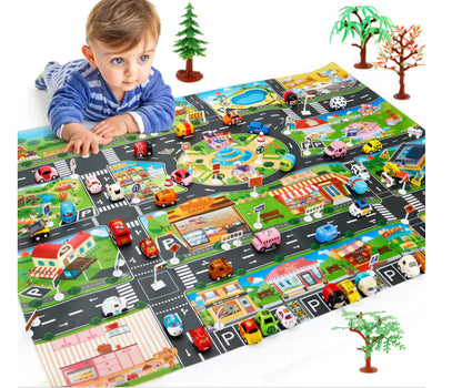 Traffic Adventure Play Mat & Toy Set