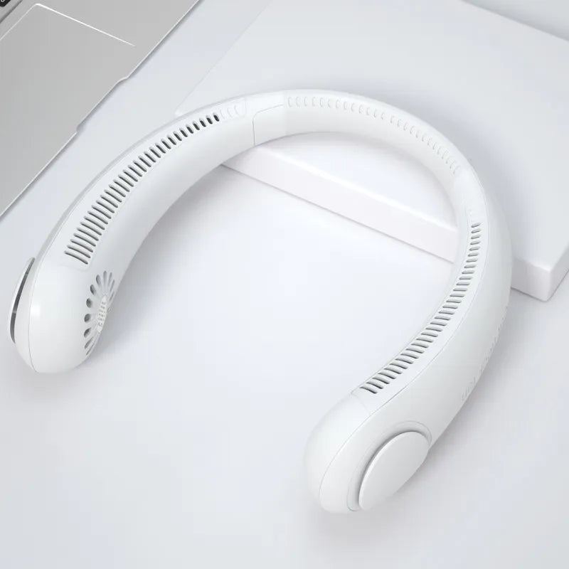 Hands-Free Neck Cooler: Bladeless 3-Speed Personal Fan