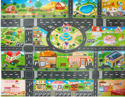 Traffic Adventure Play Mat & Toy Set