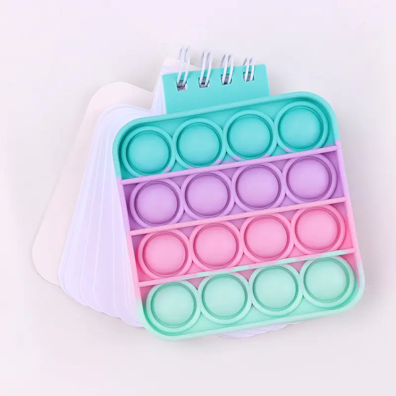 Kawaii Silicone Pop It Notebook Cover
