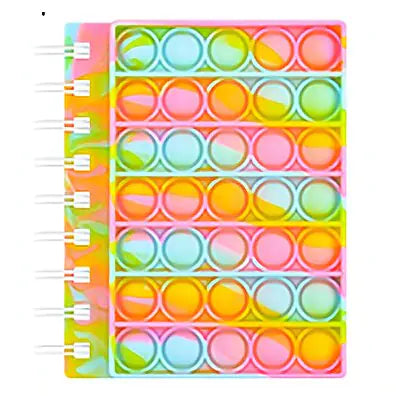 Kawaii Silicone Pop It Notebook Cover