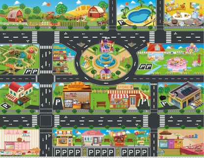 Traffic Adventure Play Mat & Toy Set