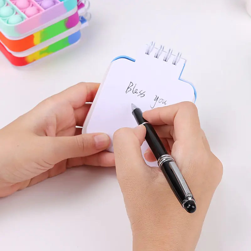 Kawaii Silicone Pop It Notebook Cover