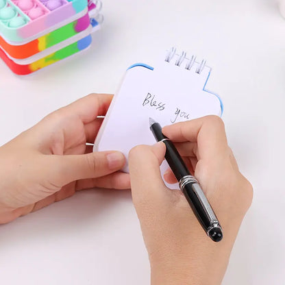 Kawaii Silicone Pop It Notebook Cover