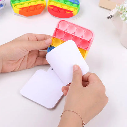 Kawaii Silicone Pop It Notebook Cover