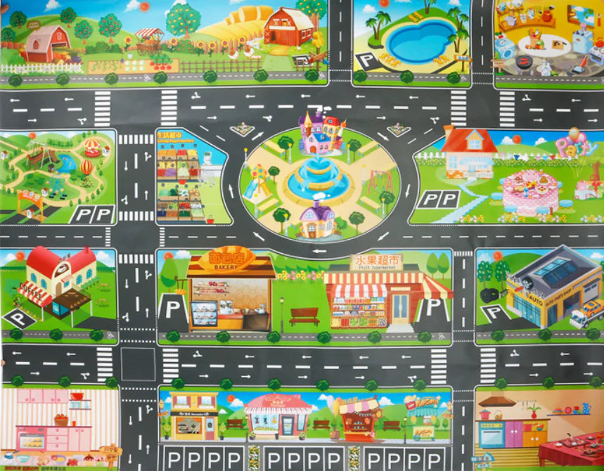 Traffic Adventure Play Mat & Toy Set
