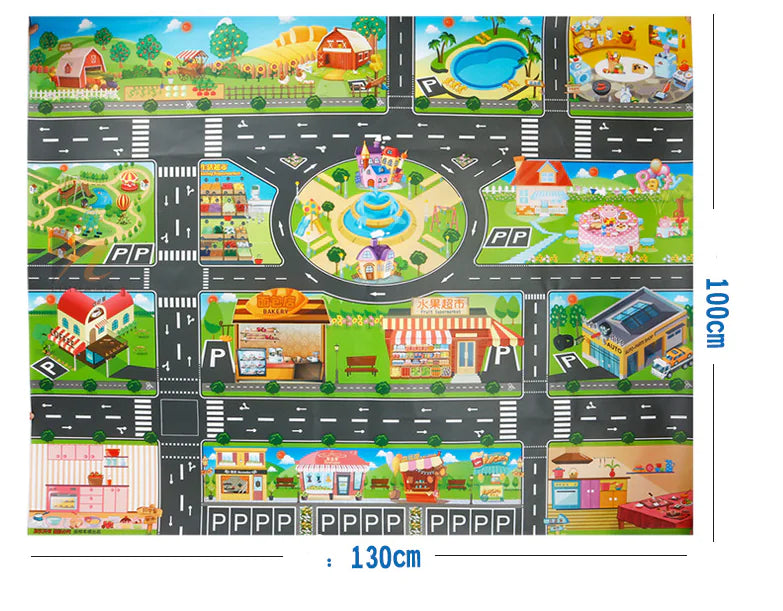 Traffic Adventure Play Mat & Toy Set