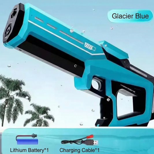 Mk-1 Electric Hydro Blaster in Glacier Blue with lithium battery and charging cable