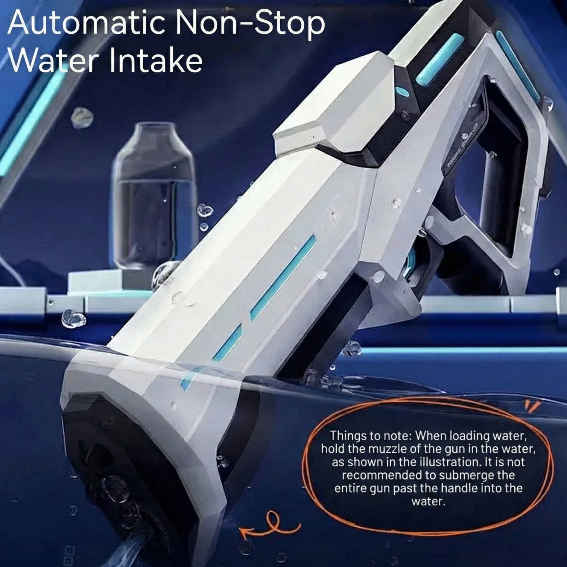 Mk-1 Electric Hydro Blaster featuring automatic non-stop water intake technology.