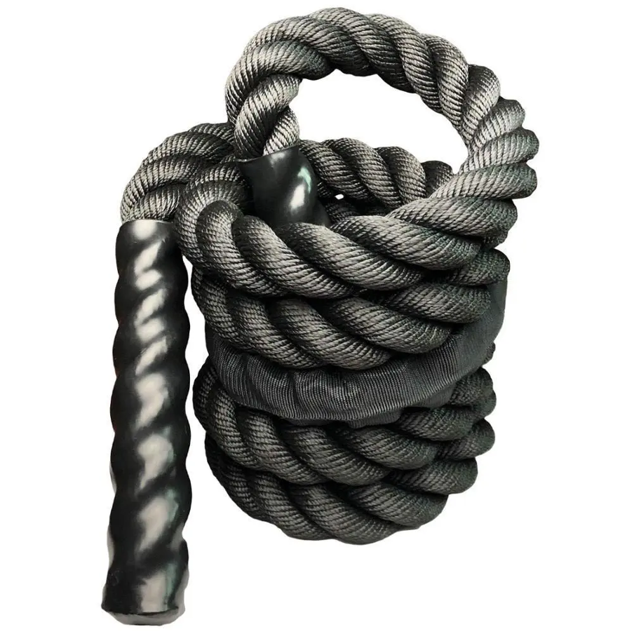 Tactical jump rope heavy-duty polyester braid detail
