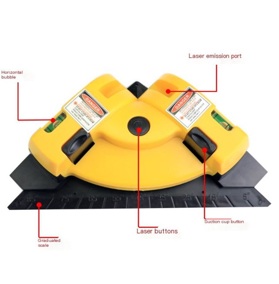 90 degree laser level battery compartment detail