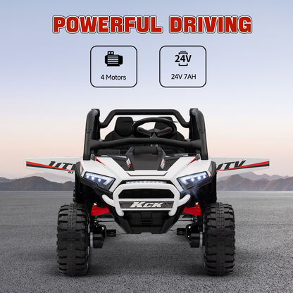 24V Ride On Truck front view highlighting the powerful driving 4-motor system