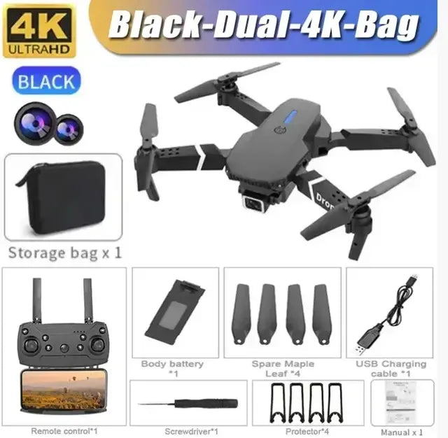 Foldable RC Drone With 1080P Wide Angle Dual HD Camera
