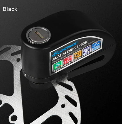 INBIKE Impact-Sensing Disc Brake Lock on a brake rotor, showcasing its design and locking mechanism.