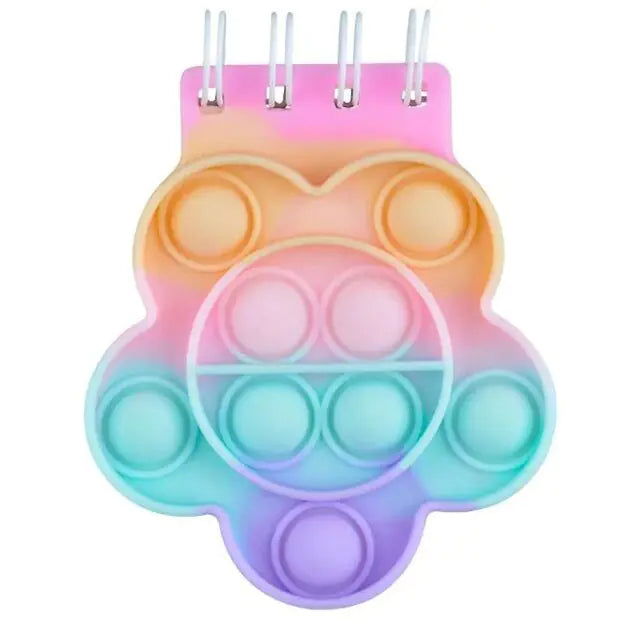 Kawaii Silicone Pop It Notebook Cover